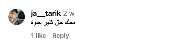 Screenshot eines Instagram-Kommentars aus Yaras Community 3